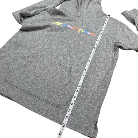 Champion Light Gray Hoodie with Colorful Logo Size Small - Picture 12 of 16